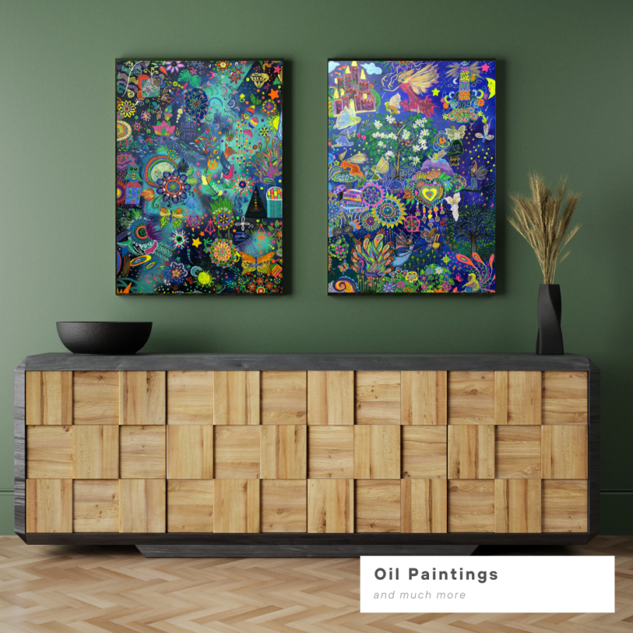 Joy oil painting (80x120) cm - Image 2